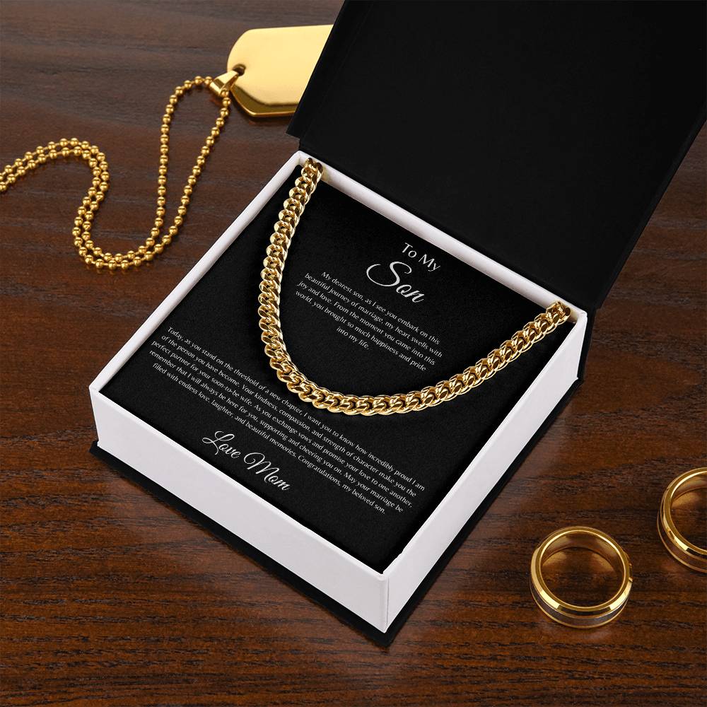 To My Son | Cuban Link Chain Necklace