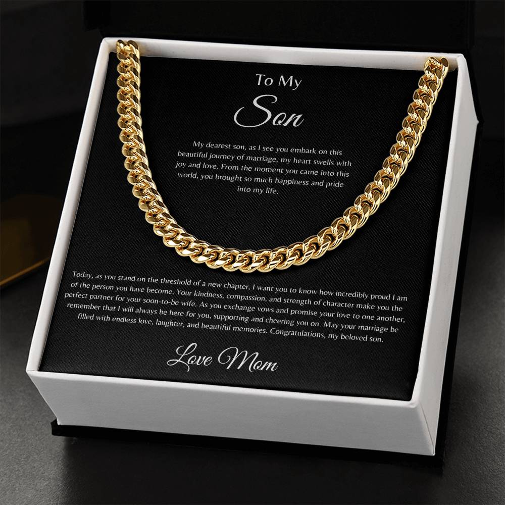 To My Son | Cuban Link Chain Necklace