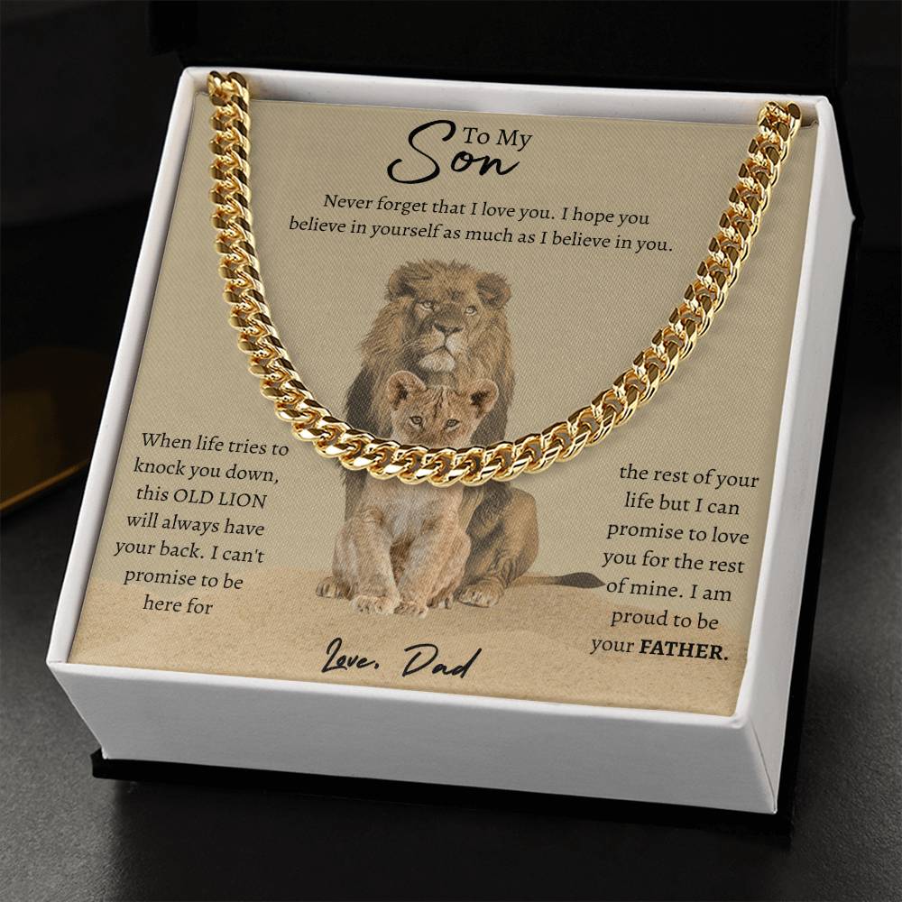 To My Son - Promise - Cuban Link Chain