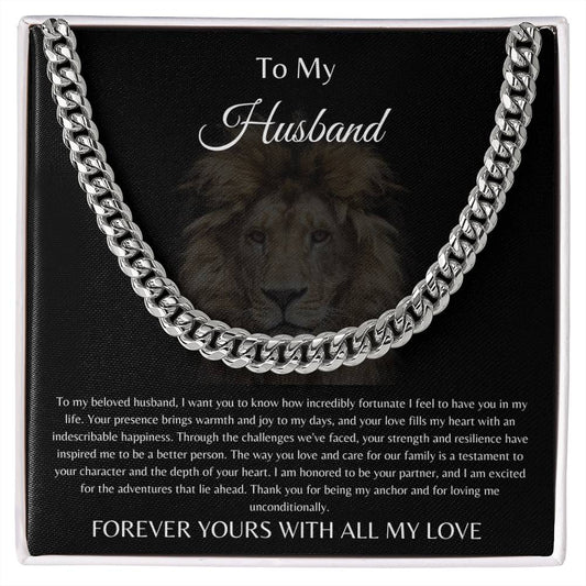 To My Husband | Forever Yours Cuban Link Chain