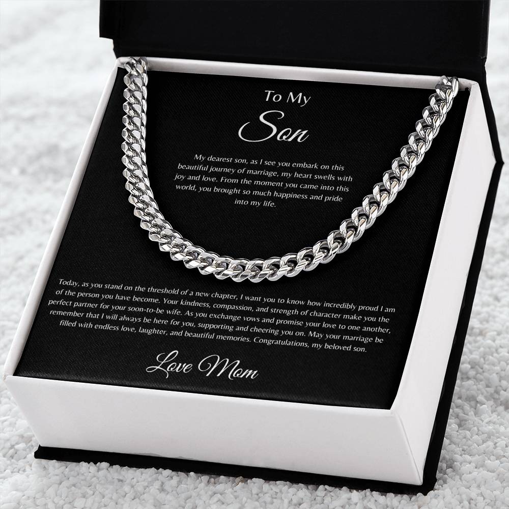 To My Son | Cuban Link Chain Necklace