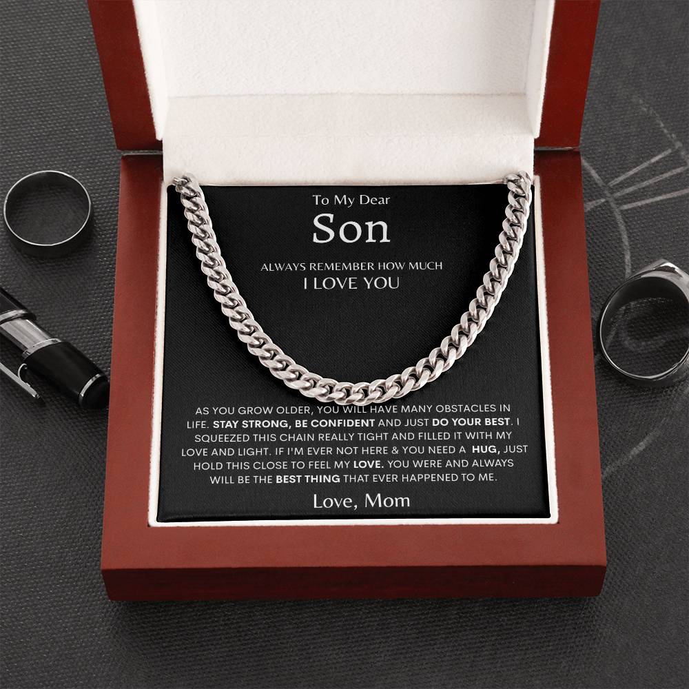 To My Son- Confident-Cuban Link Chain