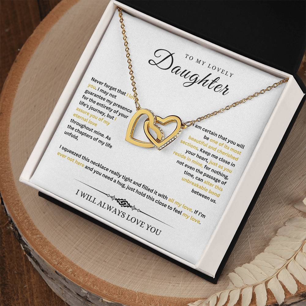 To My Lovely Daughter | Interlocking Hearts Necklace