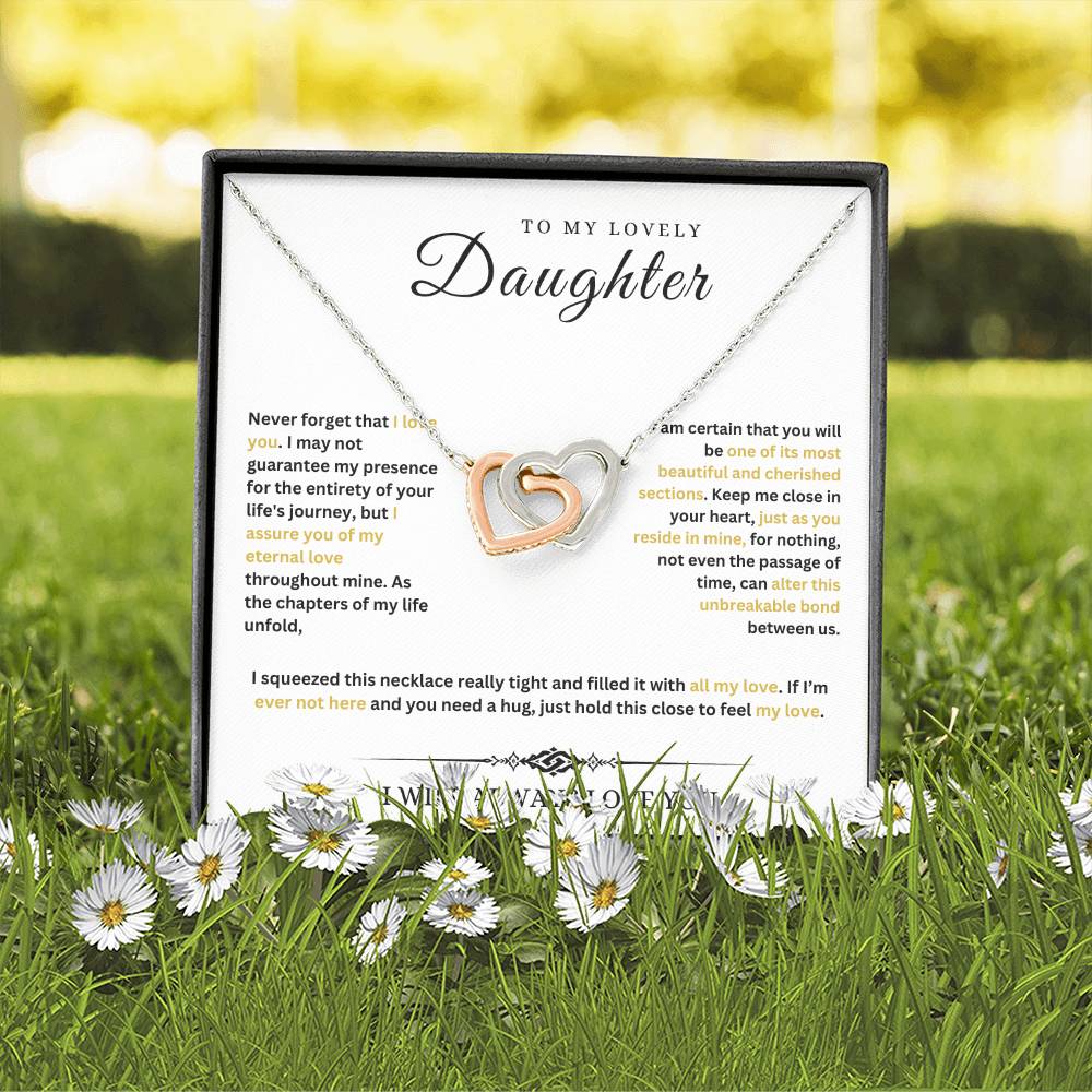 To My Lovely Daughter | Interlocking Hearts Necklace