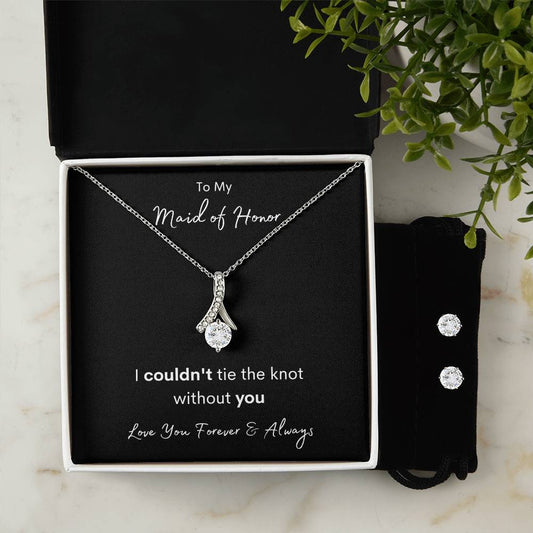 To My Maid of Honor | Necklace and Earring Set