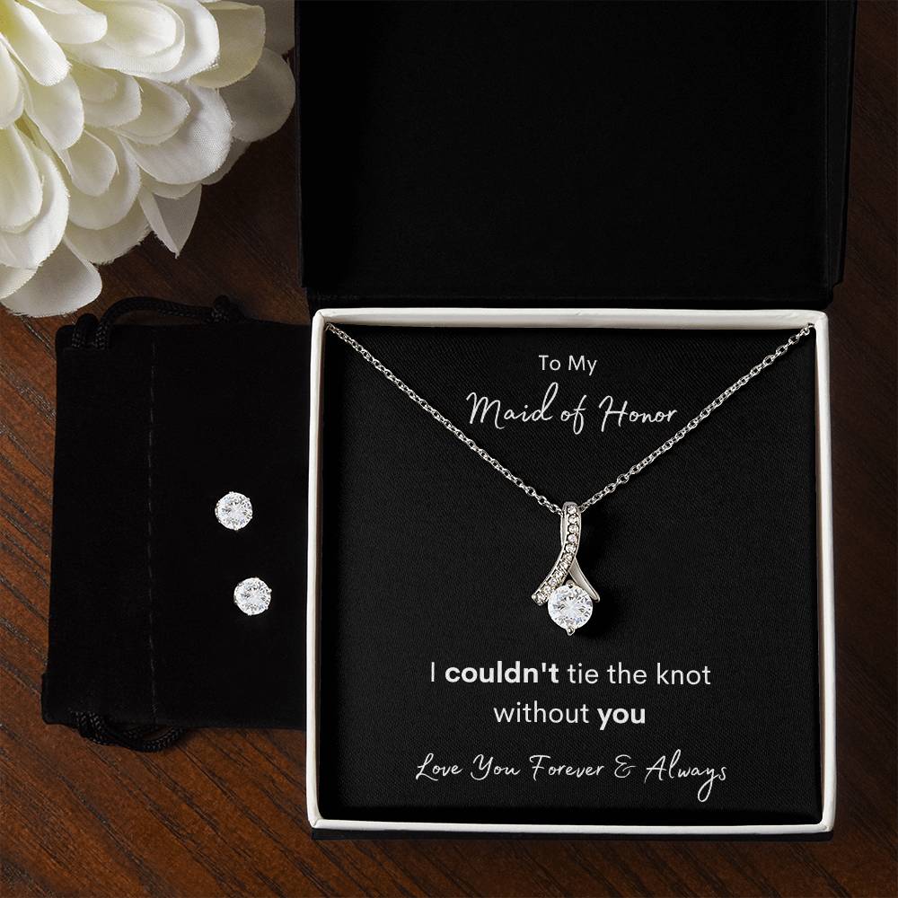 To My Maid of Honor | Necklace and Earring Set