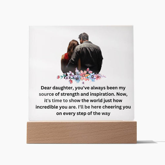 Dear Daughter Acrylic Square Plaque